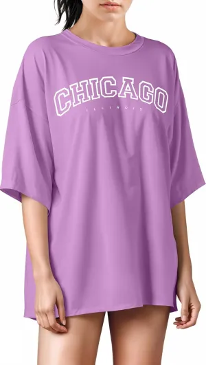 Treswear - Womens Oversized Graphic Tee Shirts - Loose Fit Crew Neck Short Sleeve Tops Summer Casual Blouse, Comfy Basic Tee