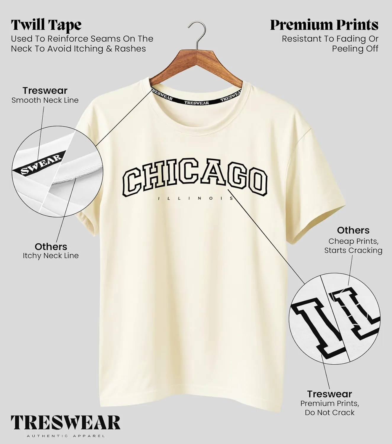Treswear - Womens Oversized Graphic Tee Shirts - Loose Fit Crew Neck Short Sleeve Tops Summer Casual Blouse, Comfy Basic Tee