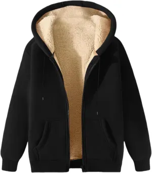 TUQIDEWU Mens Fleece Hoodies, Mens Hoodies Pullover Heavyweight Warm Thick Full Zip Hooded Sweatshirt Outerwear with Pockets