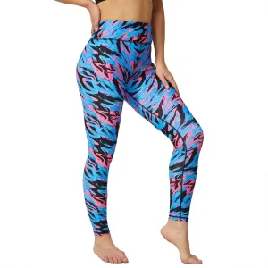 UIUO-UIPEU Women's Printed Yoga Pants with Pockets 7/8 Workout Leggings for Women Tummy Control Compression Leggings