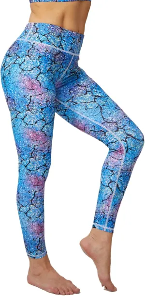 UIUO-UIPEU Women's Printed Yoga Pants with Pockets 7/8 Workout Leggings for Women Tummy Control Compression Leggings