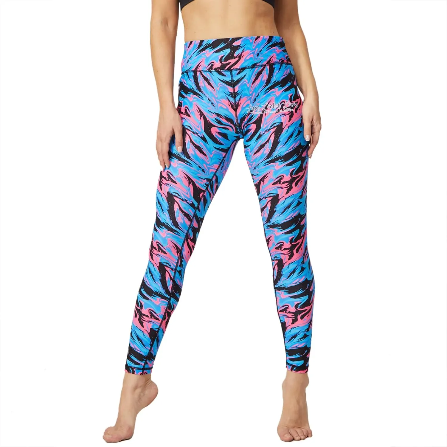 UIUO-UIPEU Women's Printed Yoga Pants with Pockets 7/8 Workout Leggings for Women Tummy Control Compression Leggings