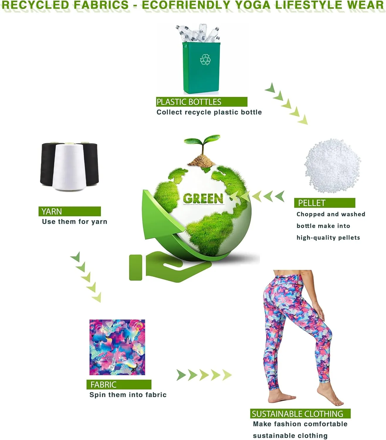 UIUO-UIPEU Women's Printed Yoga Pants with Pockets 7/8 Workout Leggings for Women Tummy Control Compression Leggings
