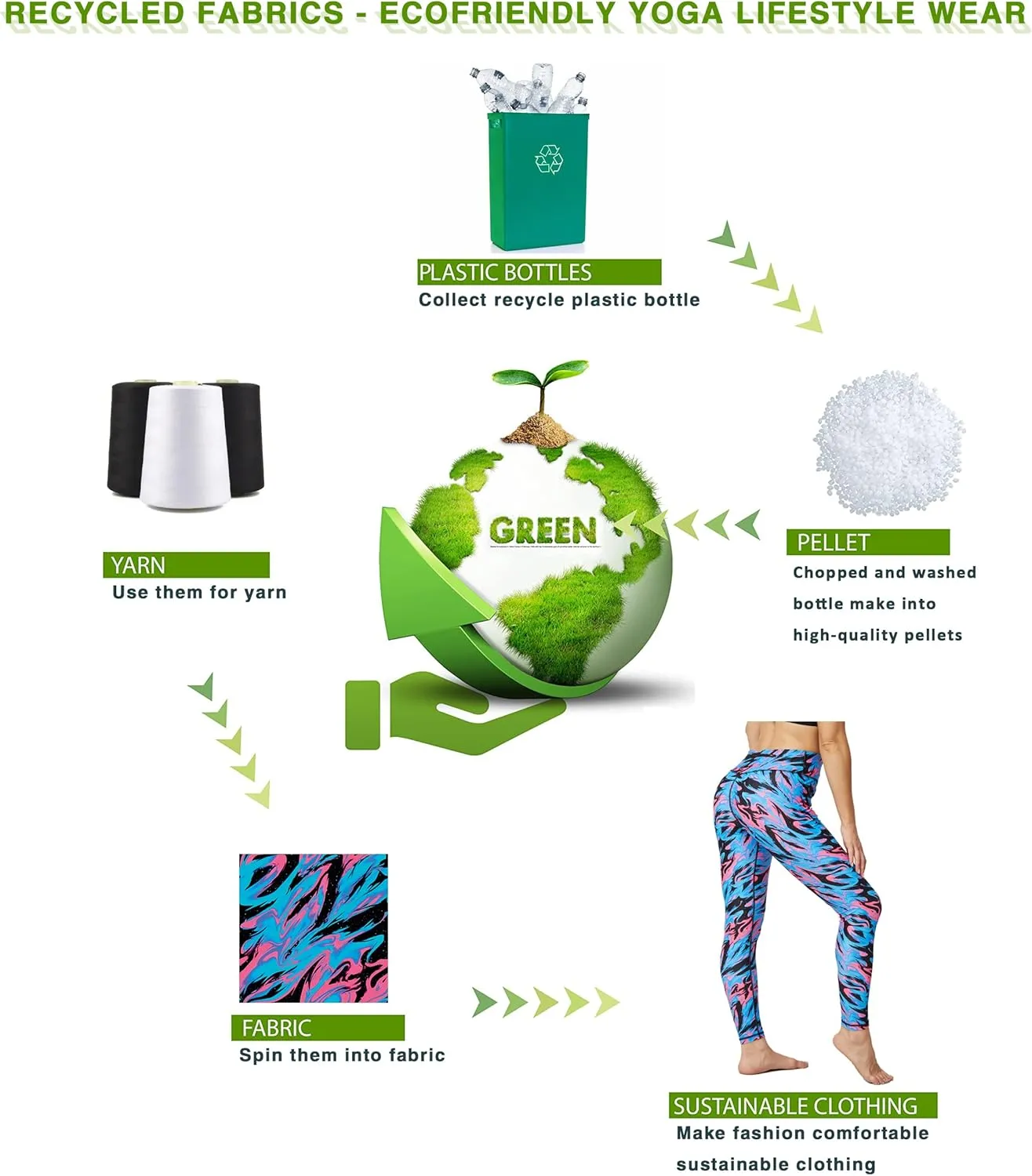 UIUO-UIPEU Women's Printed Yoga Pants with Pockets 7/8 Workout Leggings for Women Tummy Control Compression Leggings