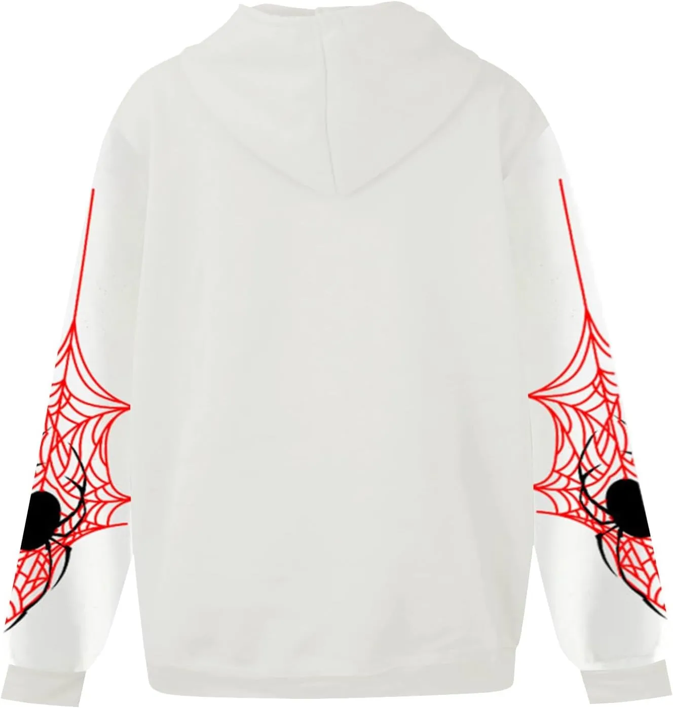 Unisex Spider Web Hoodies Jacket Halloween Zip Up Long Sleeve Y2K Tops Novelty Gothic Streetwear Oversized Sweatshirt