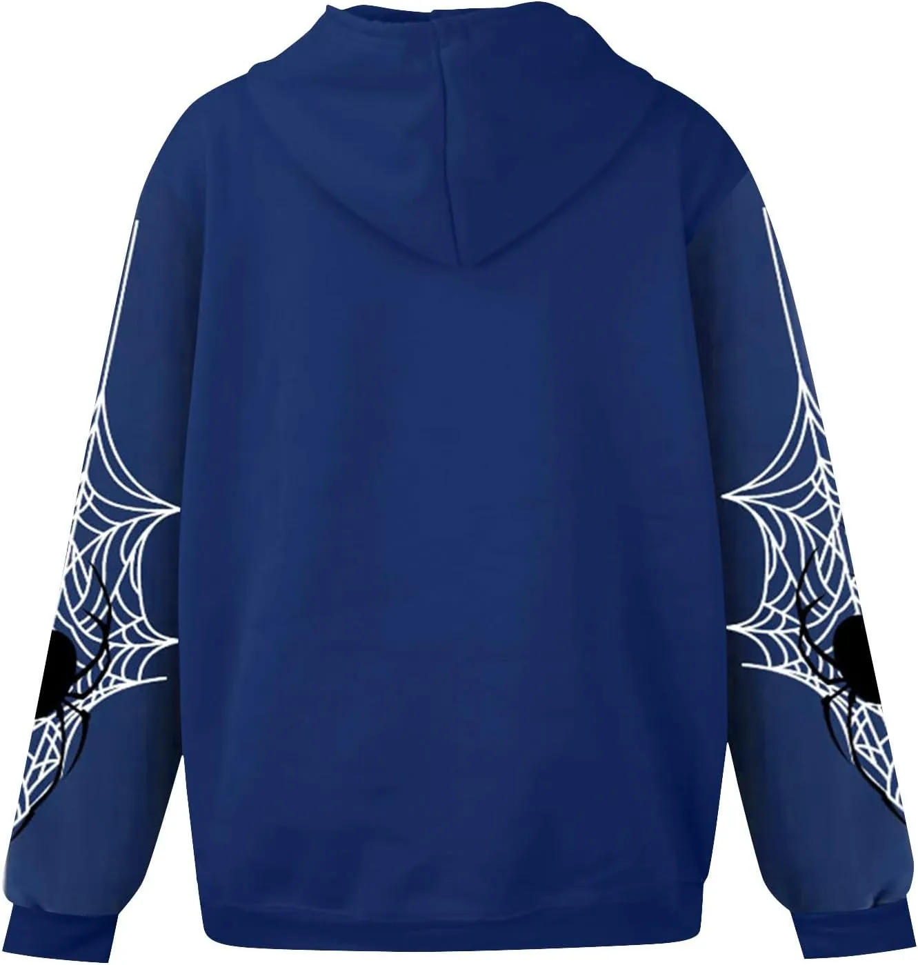 Unisex Spider Web Hoodies Jacket Halloween Zip Up Long Sleeve Y2K Tops Novelty Gothic Streetwear Oversized Sweatshirt