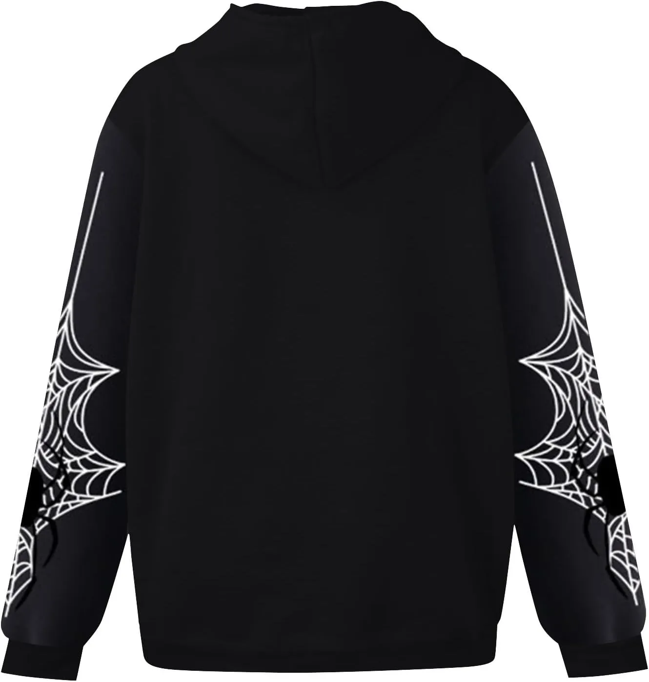 Unisex Spider Web Hoodies Jacket Halloween Zip Up Long Sleeve Y2K Tops Novelty Gothic Streetwear Oversized Sweatshirt