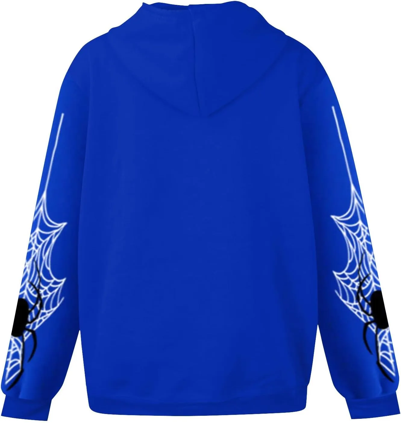 Unisex Spider Web Hoodies Jacket Halloween Zip Up Long Sleeve Y2K Tops Novelty Gothic Streetwear Oversized Sweatshirt