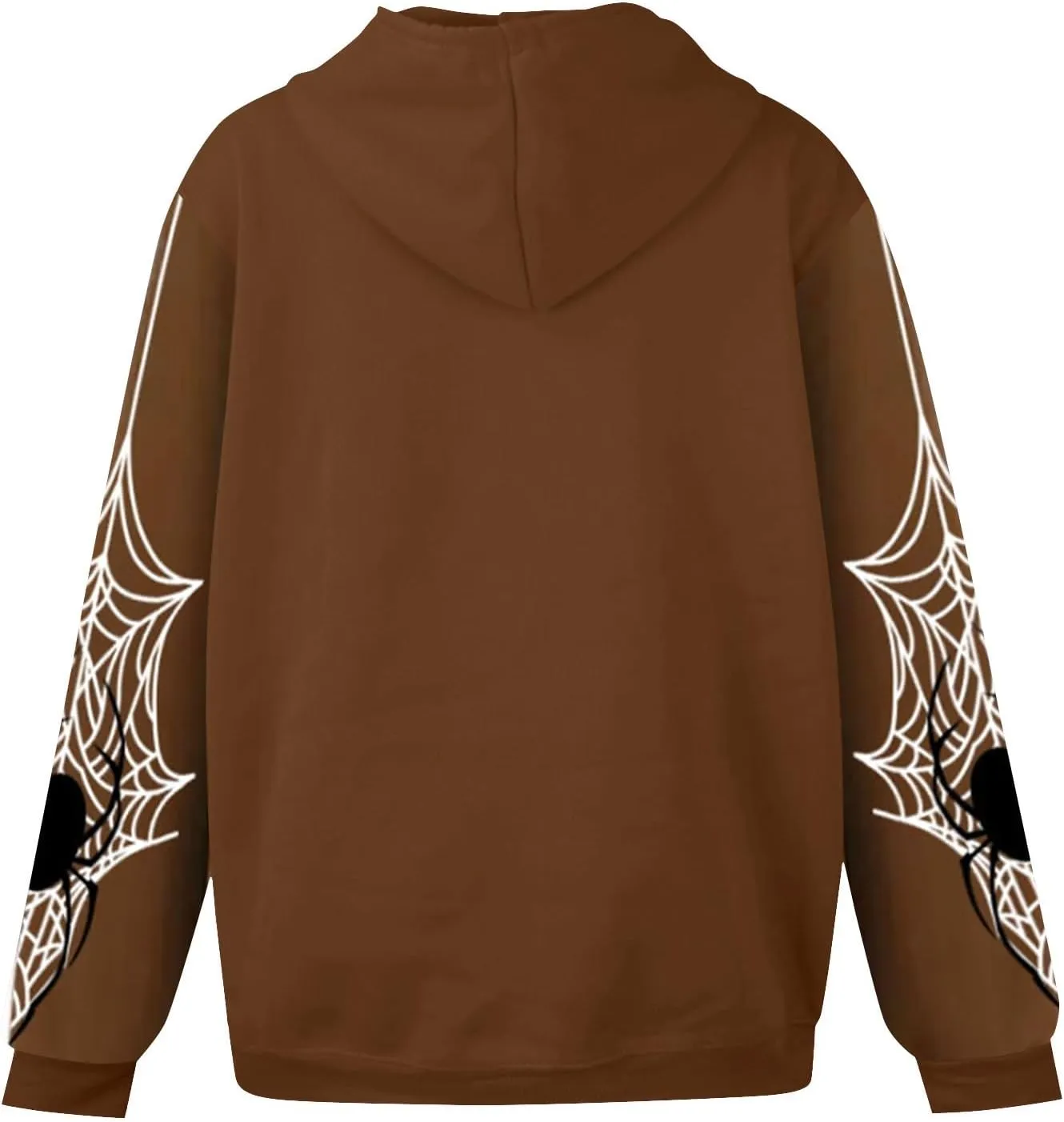 Unisex Spider Web Hoodies Jacket Halloween Zip Up Long Sleeve Y2K Tops Novelty Gothic Streetwear Oversized Sweatshirt
