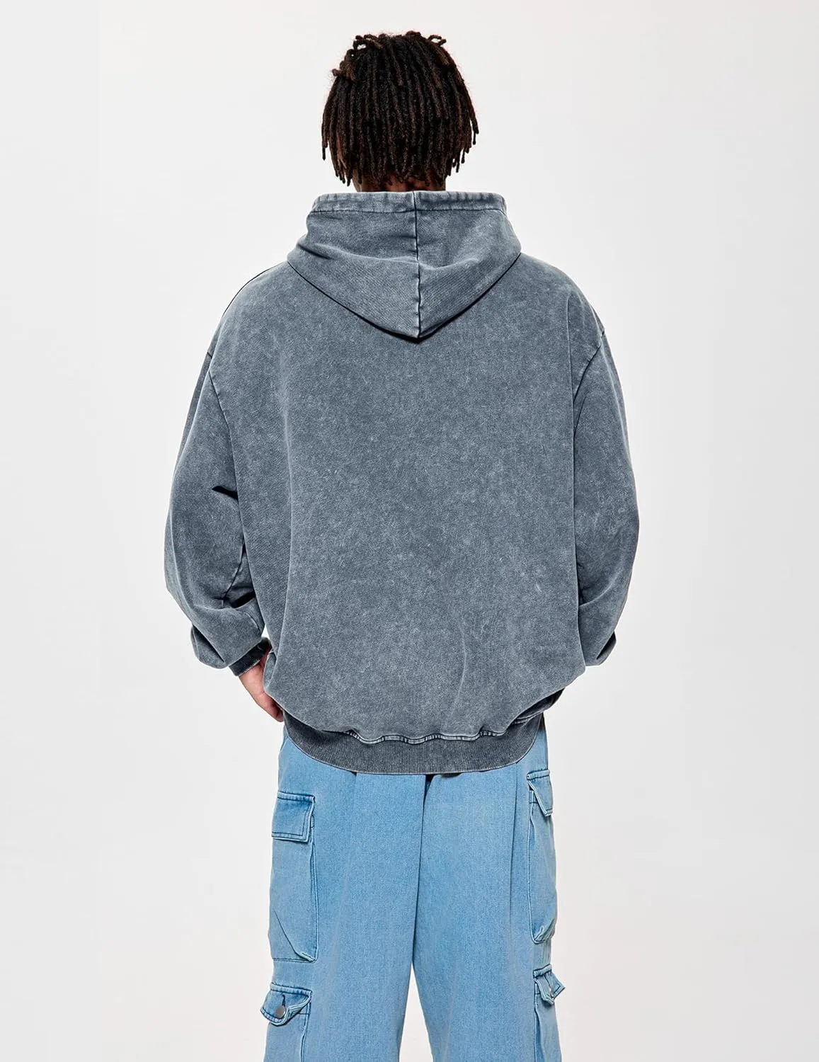 Vamtac Mens Graphic Hoodies Oversized Washed Vintage Heavy Streetwear Sweatshirt Hooded Pullover