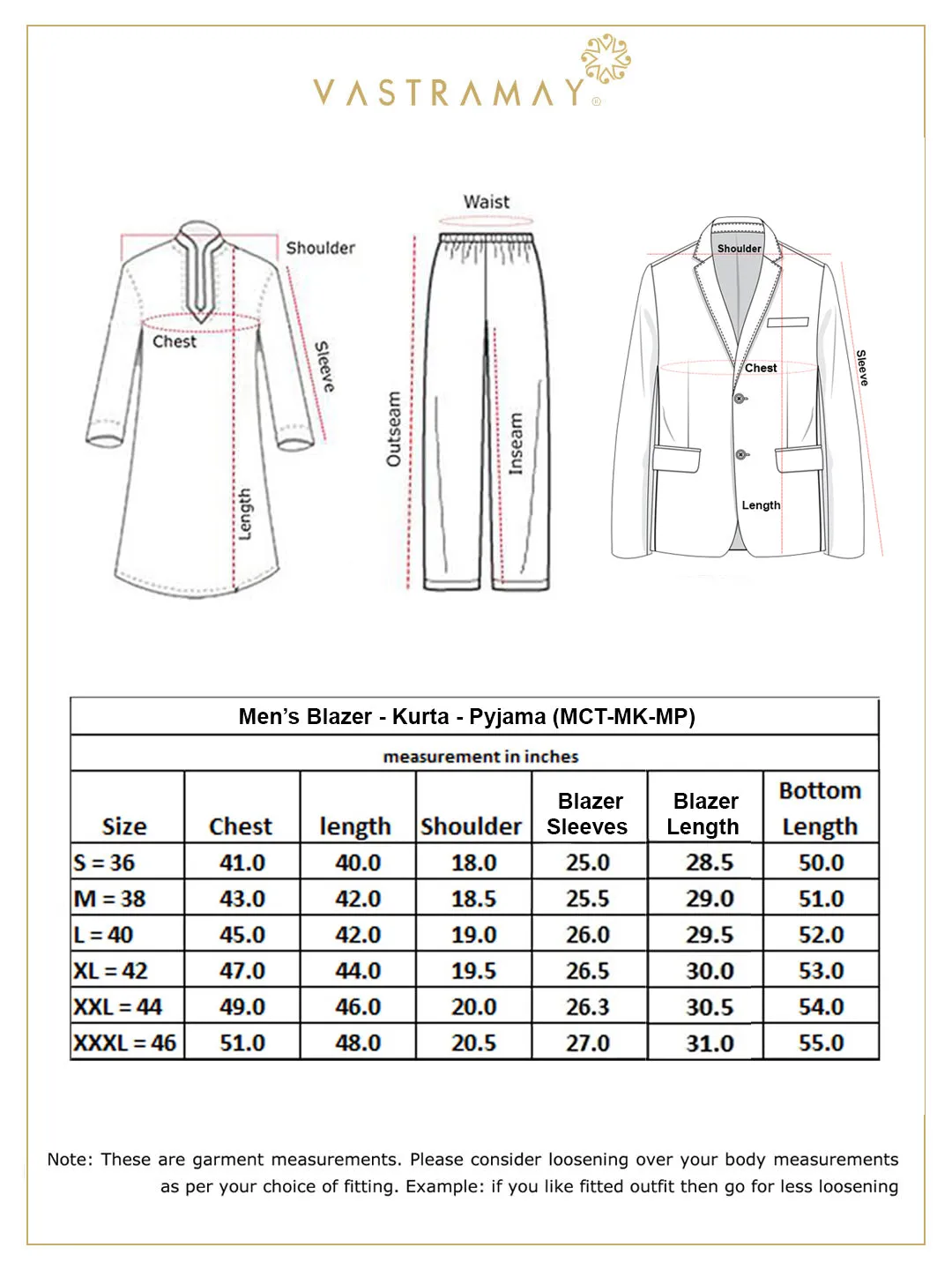 VASTRAMAY Men's Cream Base Multicolor Printed Blazer And Cream Solid Kurta With Pajama Set