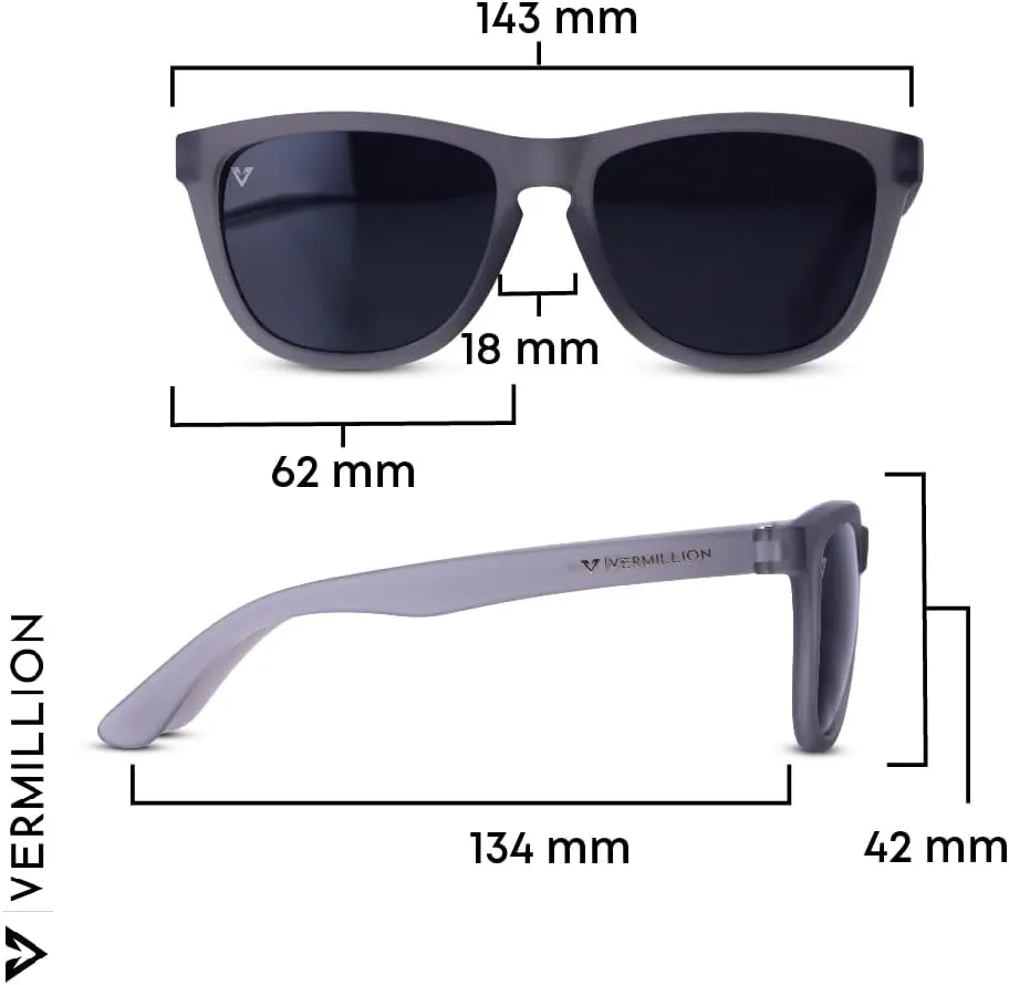 Vermillion Modern Luxury Men's Polarized Sunglasses Endy Functional Fashion Sunglasses UV Protection Lightweight Durable