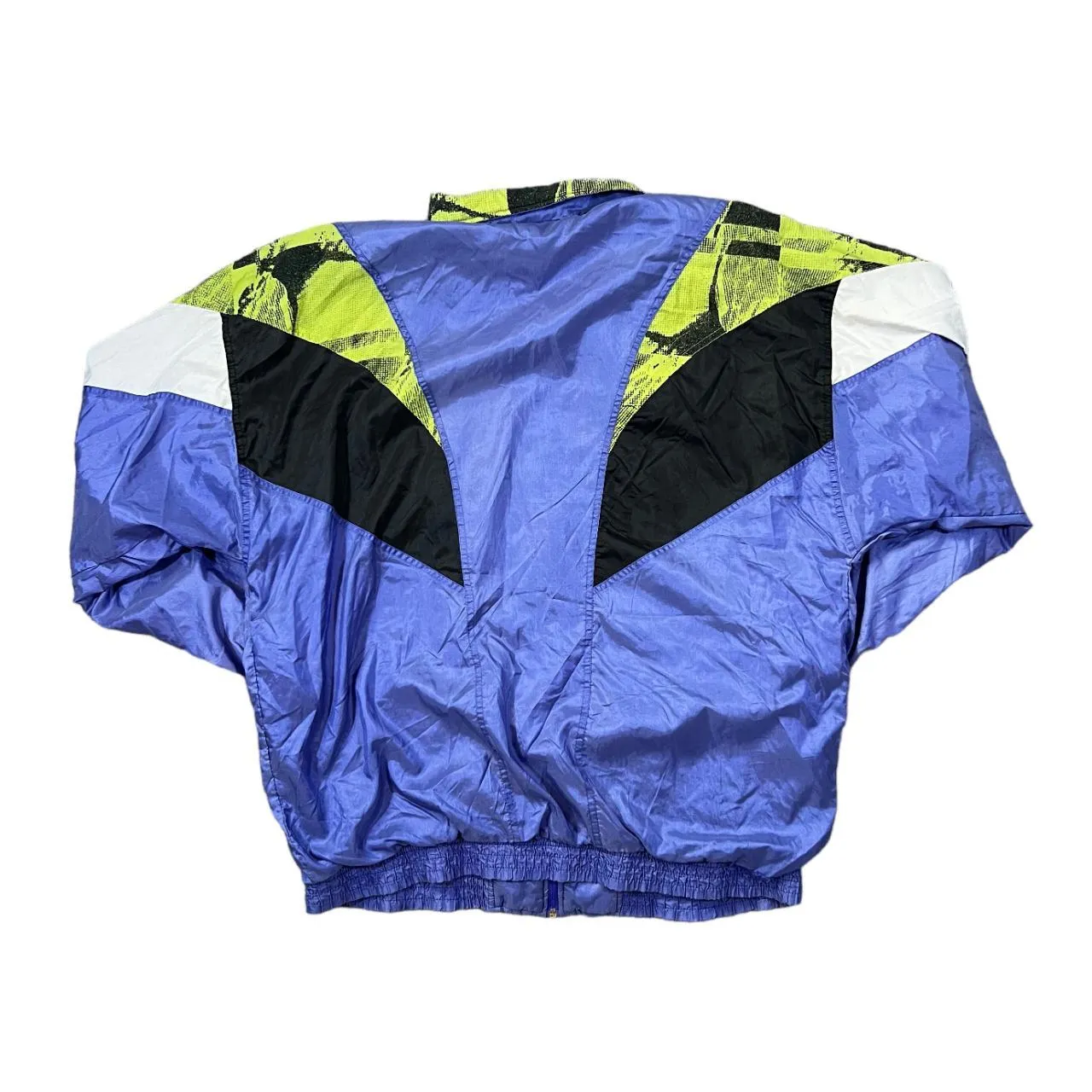 Vintage 90's ADIDAS Mini Trefoil Logo Crazy Pattern Colour Block Shell Windbreaker Tracksuit Jacket