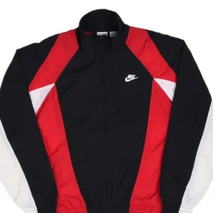 VINTAGE NIKE CLASSIC SWOOSH BLACK & RED WINDBREAKER JACKET 1980S SIZE MEDIUM