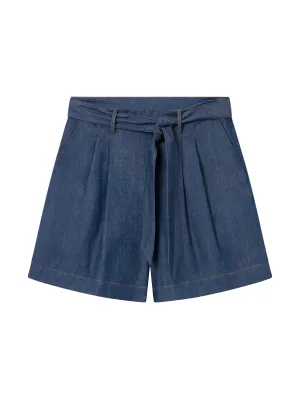 Wide-Leg Denim Shorts - Organic Cotton