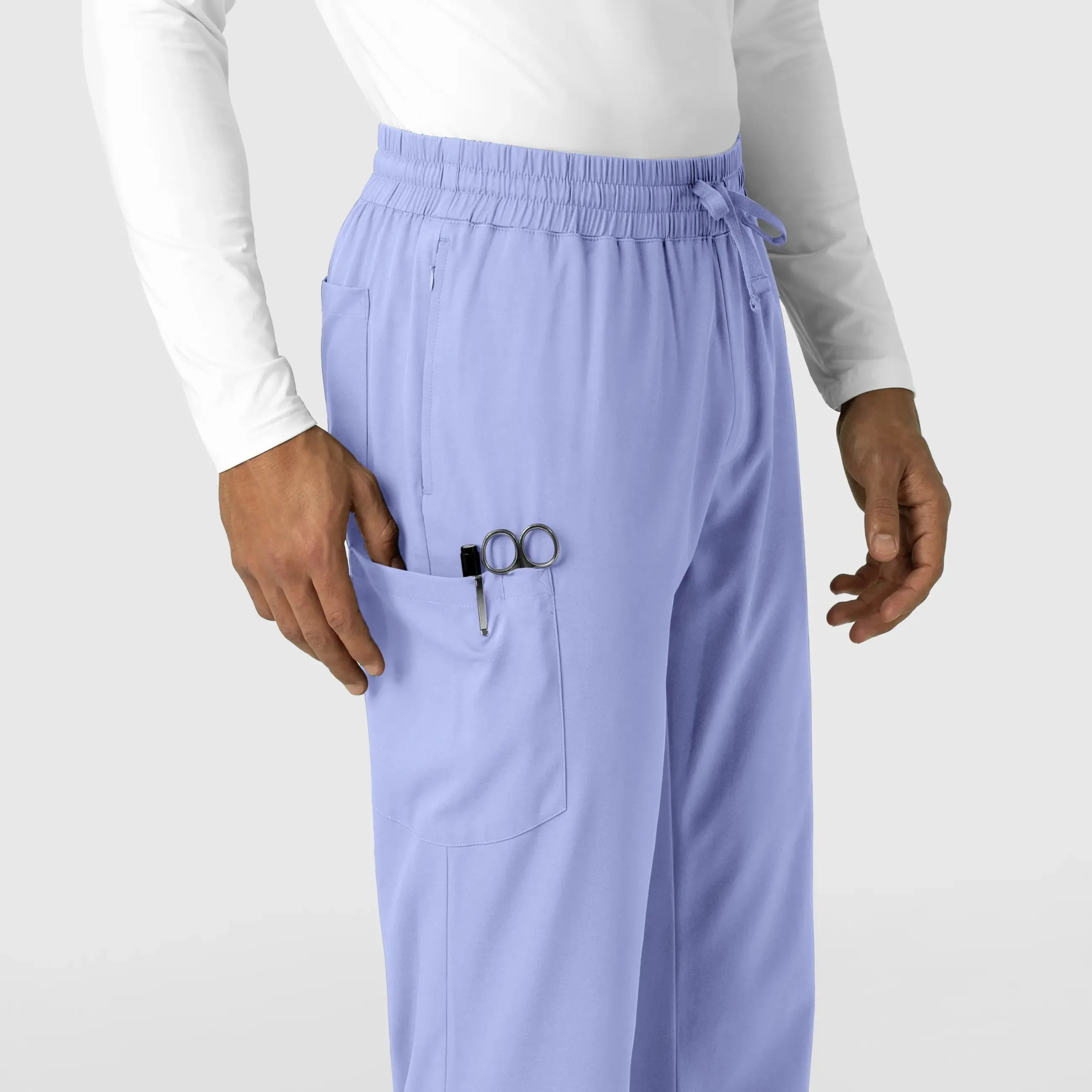 Wink Men's Straight Leg Scrub Pant - Ceil Blue