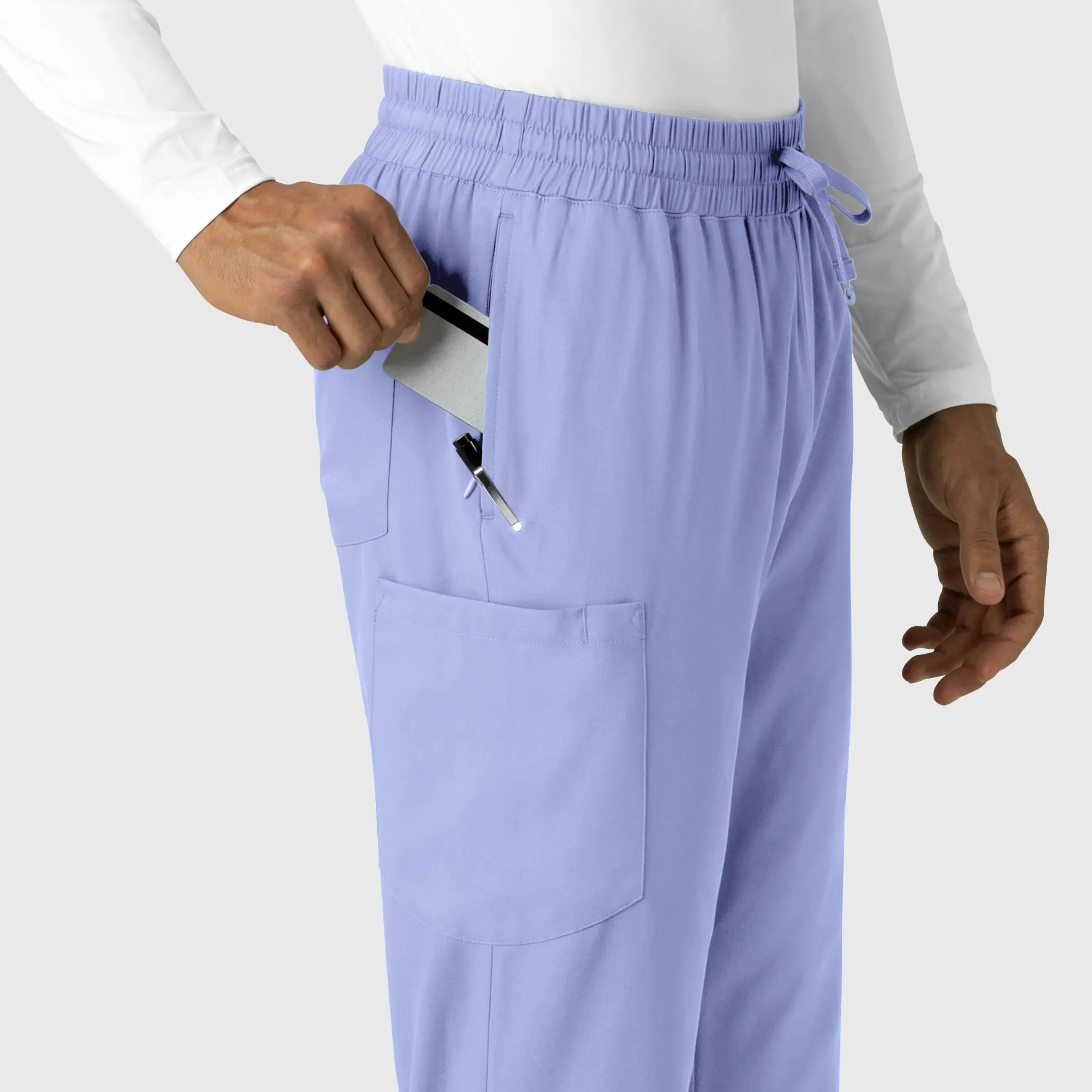 Wink Men's Straight Leg Scrub Pant - Ceil Blue