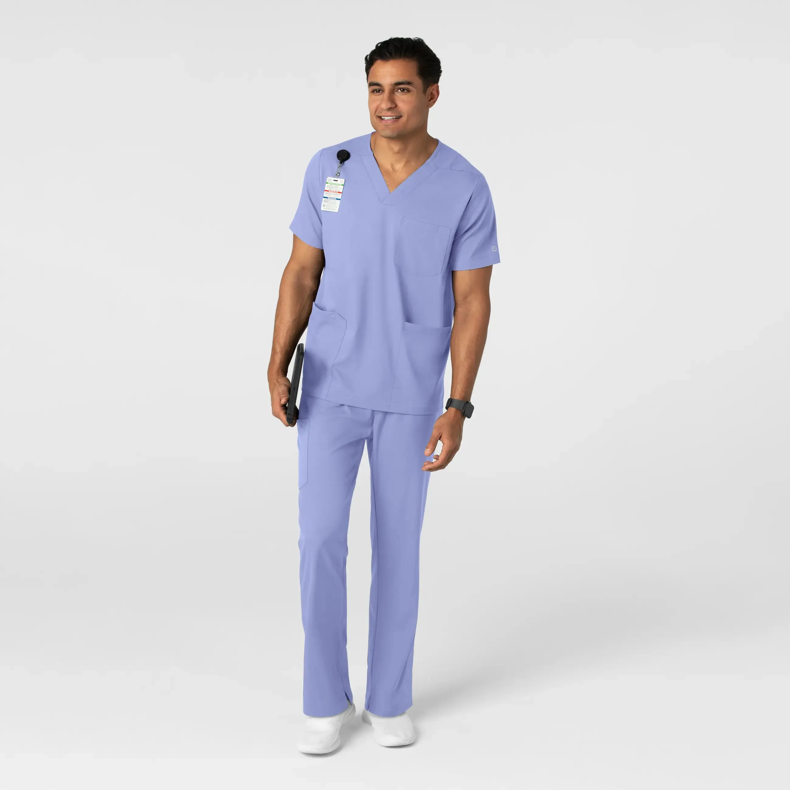 Wink Men's Straight Leg Scrub Pant - Ceil Blue