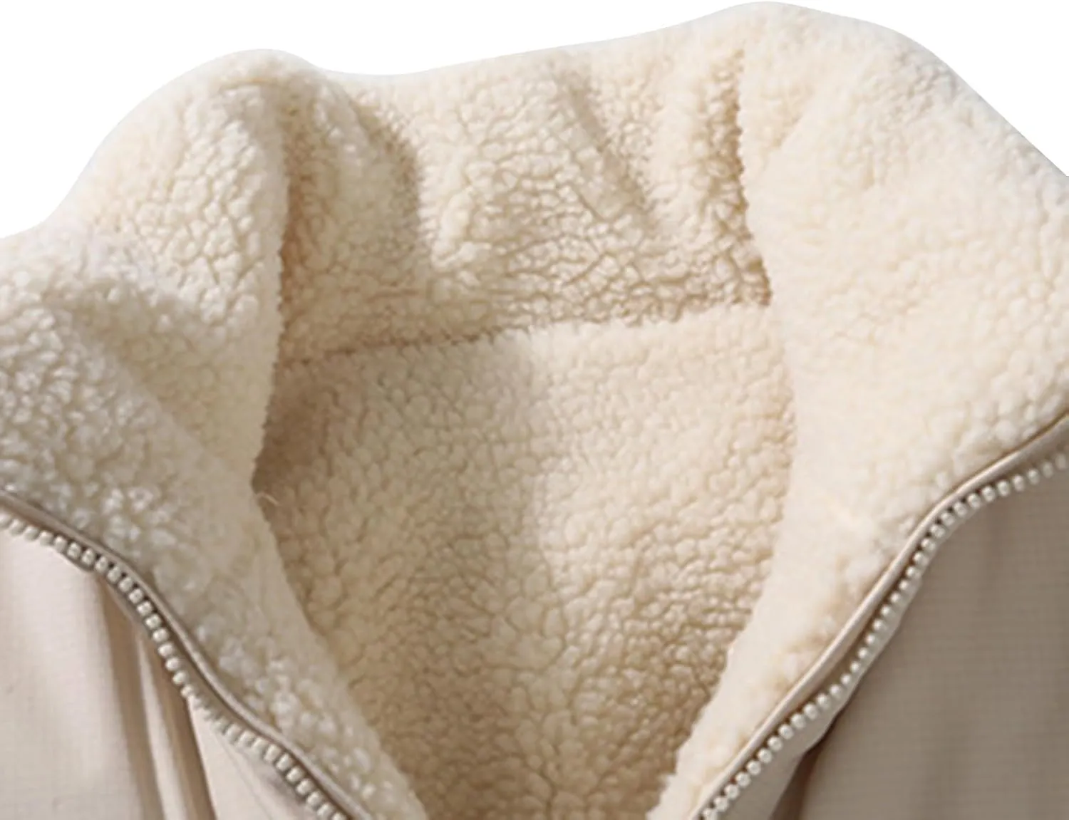 Winter Fleece Lined Coats for Men Casual Long Sleeve Color Block Jackets Fashion Zip Up Outerwear with Pockets