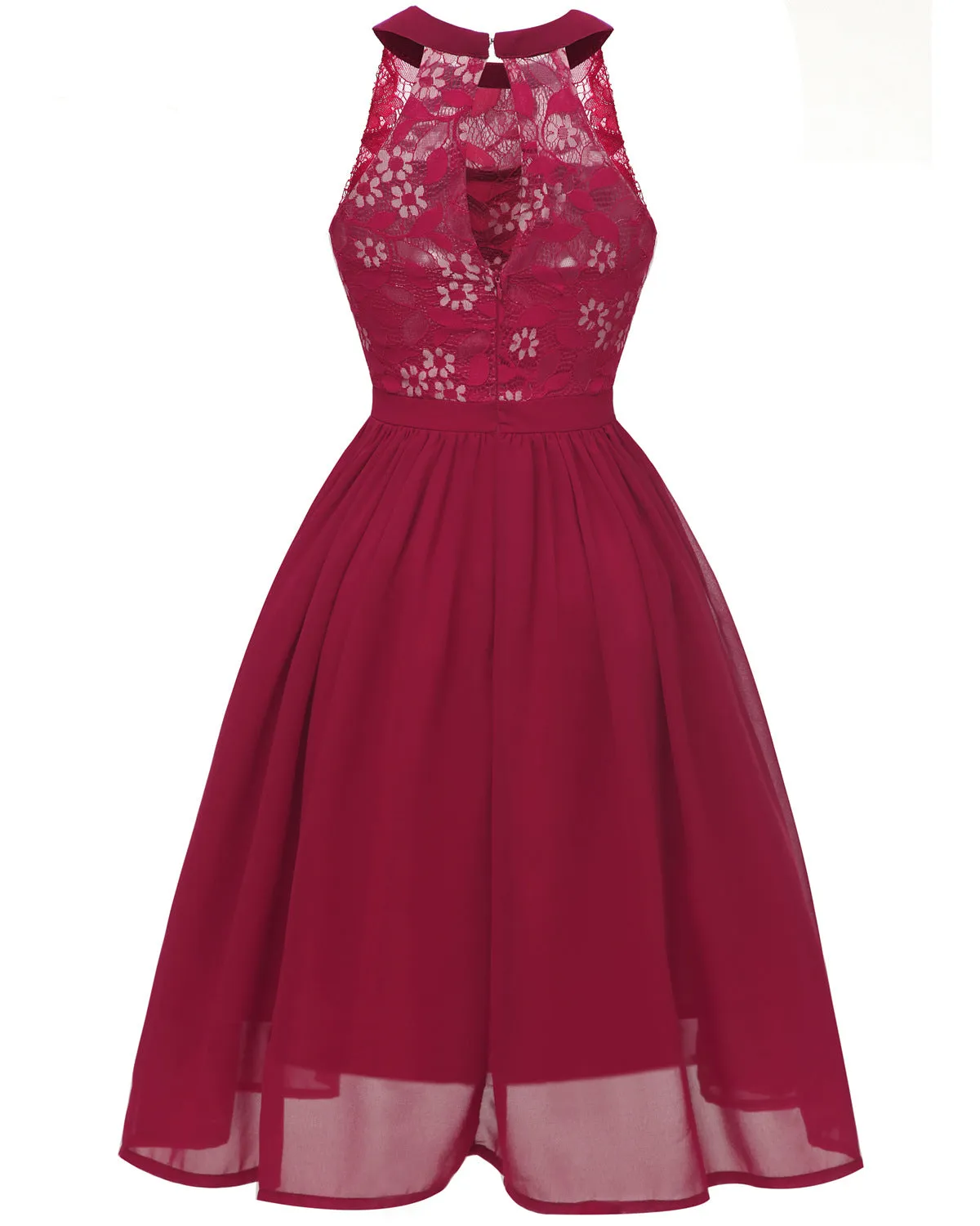 Women Cocktail Halter Lace A-Line Party Vintage Gothic Dresses