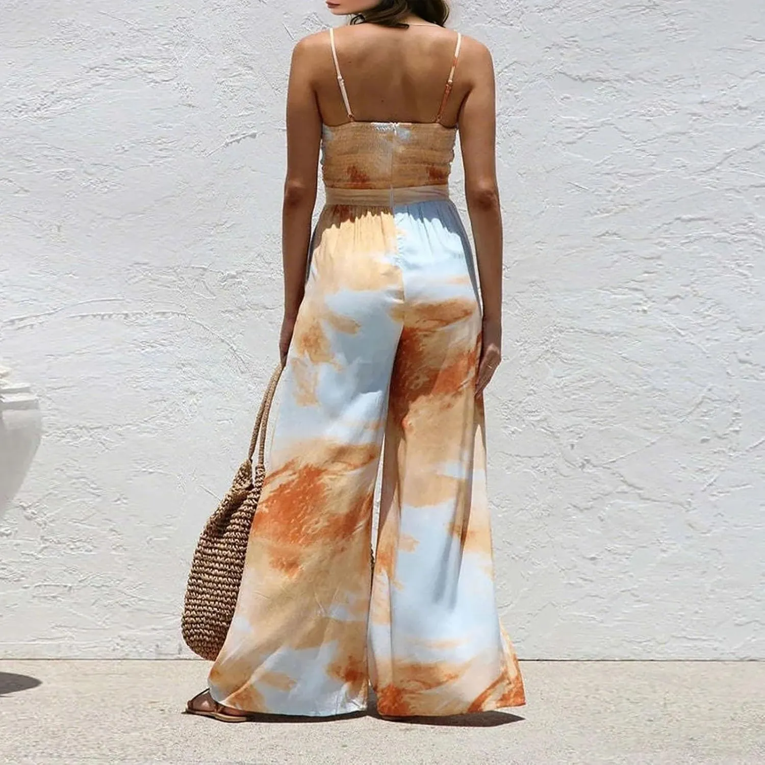 Women Dresses 2025 Cute Print Maxi Cami Dresses Sleeveless Casual Spaghetti Strap Graffiti Dress Vacation Dress