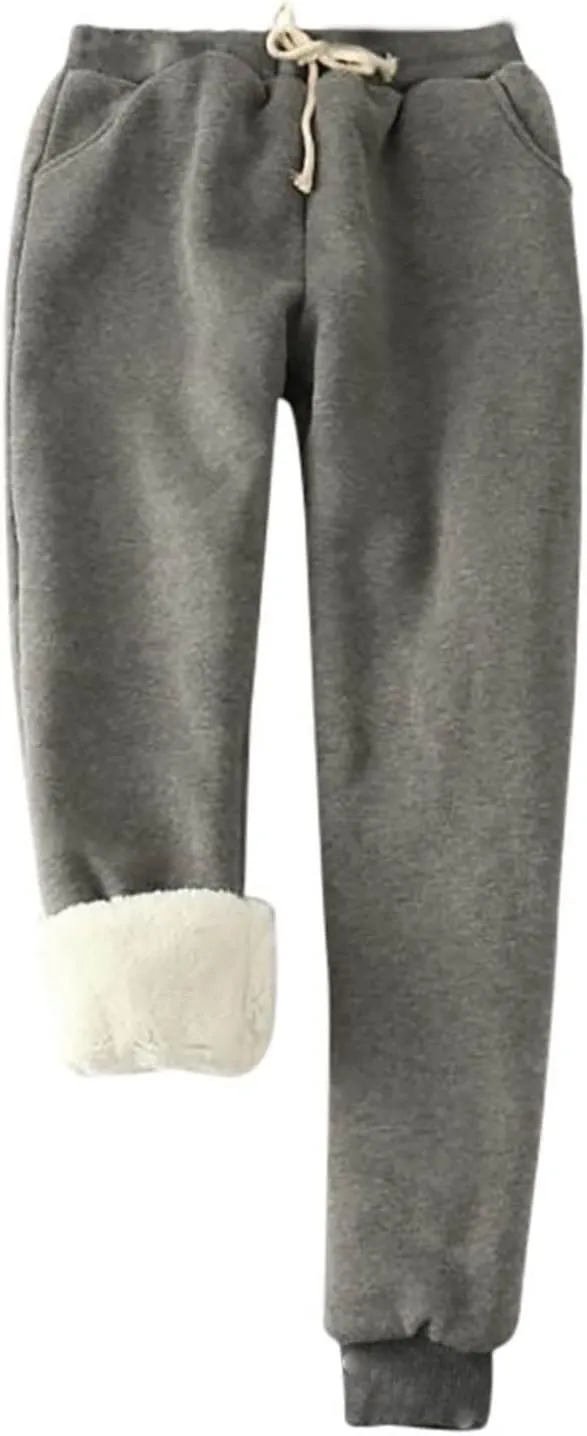 Women Fleece Lined Lounge Set Fall Winter 2 Piece Loungewear Soft Warm Fuzzy Pajamas Long Sleeve Tops with Pants Sets