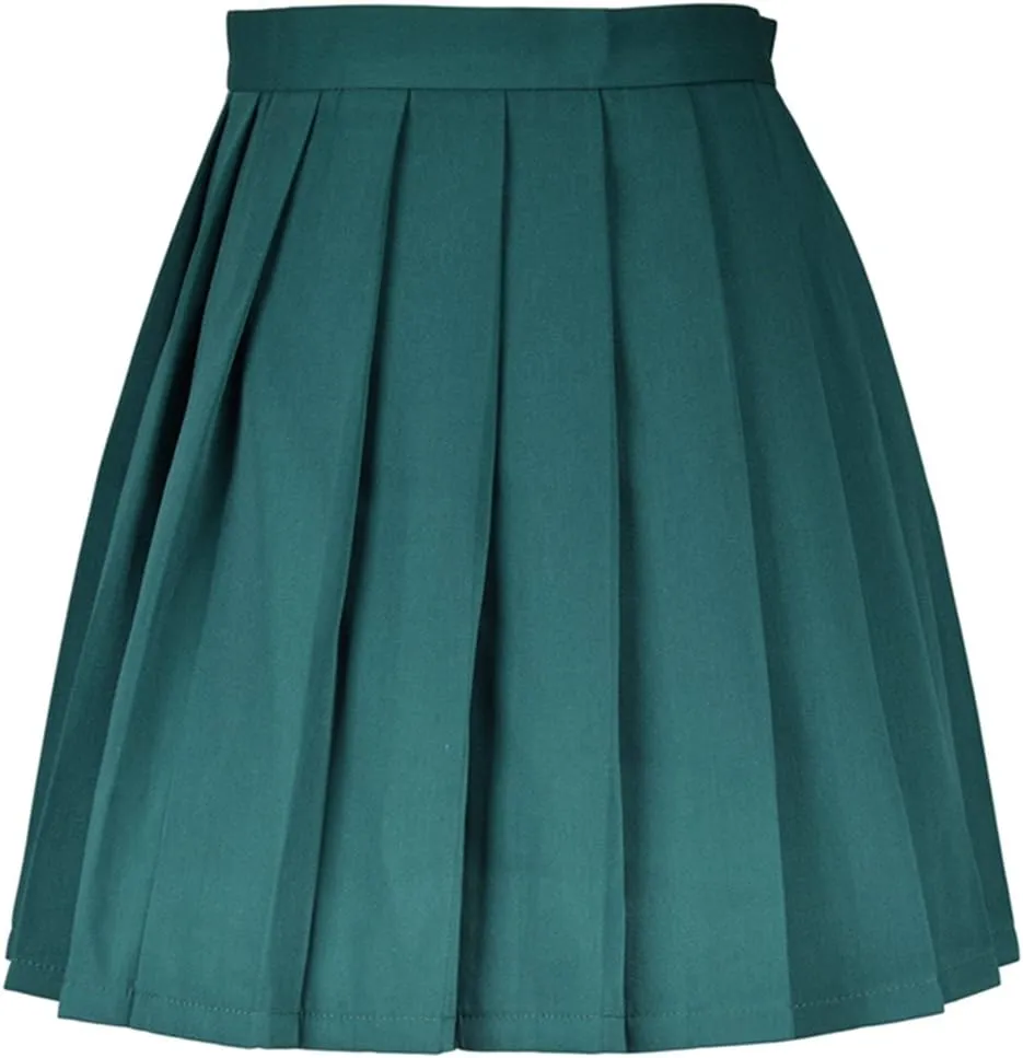 Women High-Waisted Pleated Mini Skirts Girls Skater Tennis School Skirt