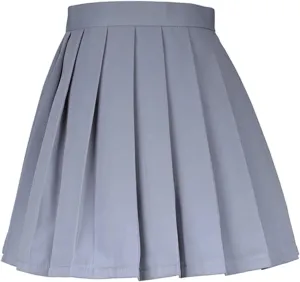 Women High-Waisted Pleated Mini Skirts School Tennis Skirt