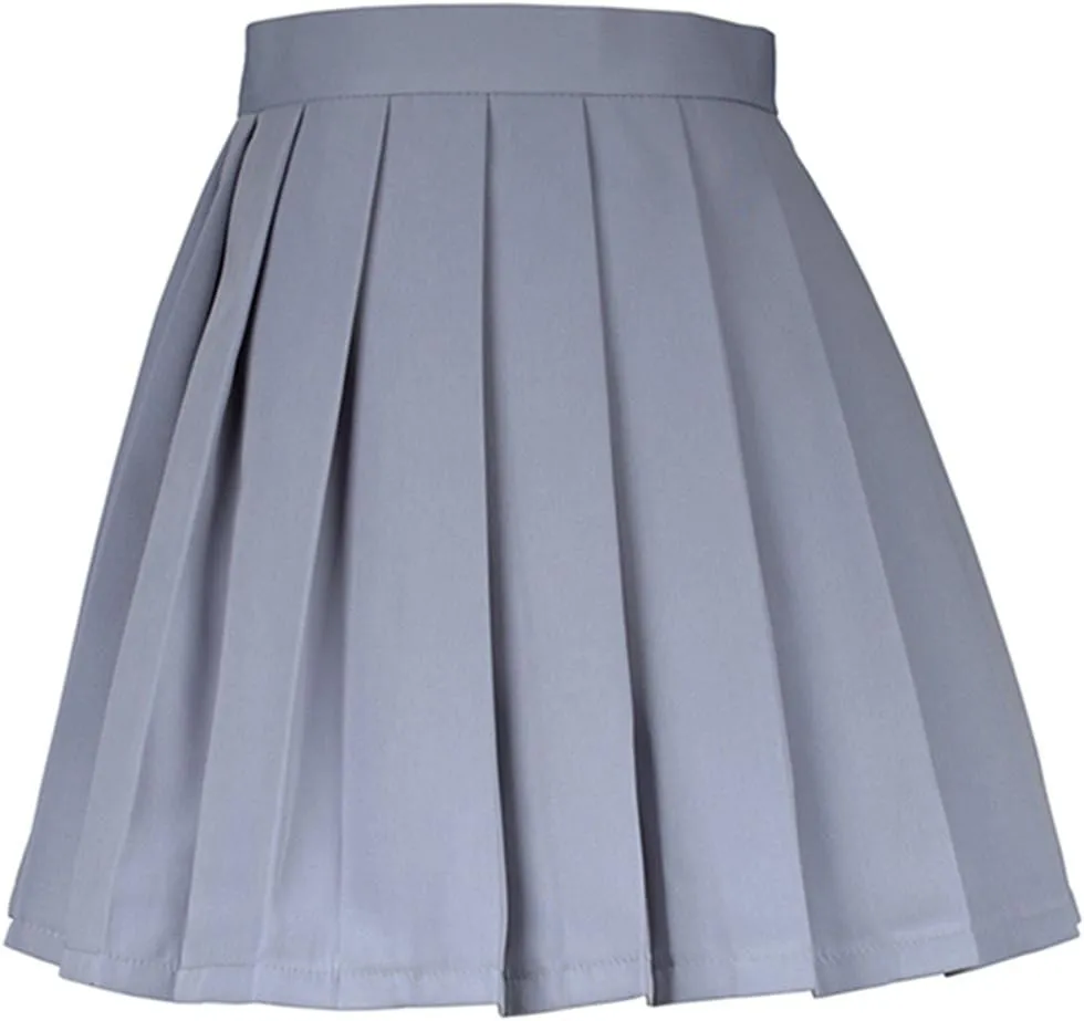 Women High-Waisted Pleated Mini Skirts School Tennis Skirt