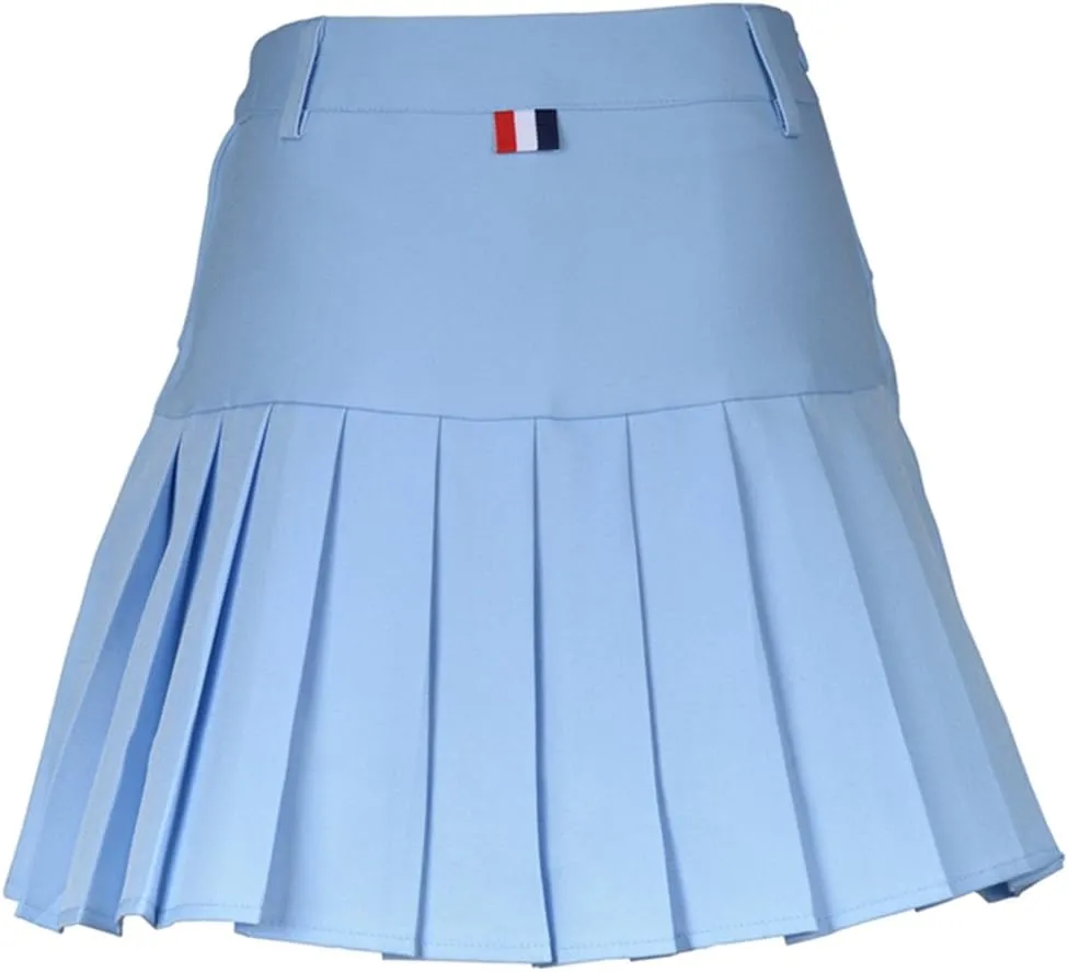 Women High-Waisted Pleated Mini Skirts with Soft Shorts Underneath