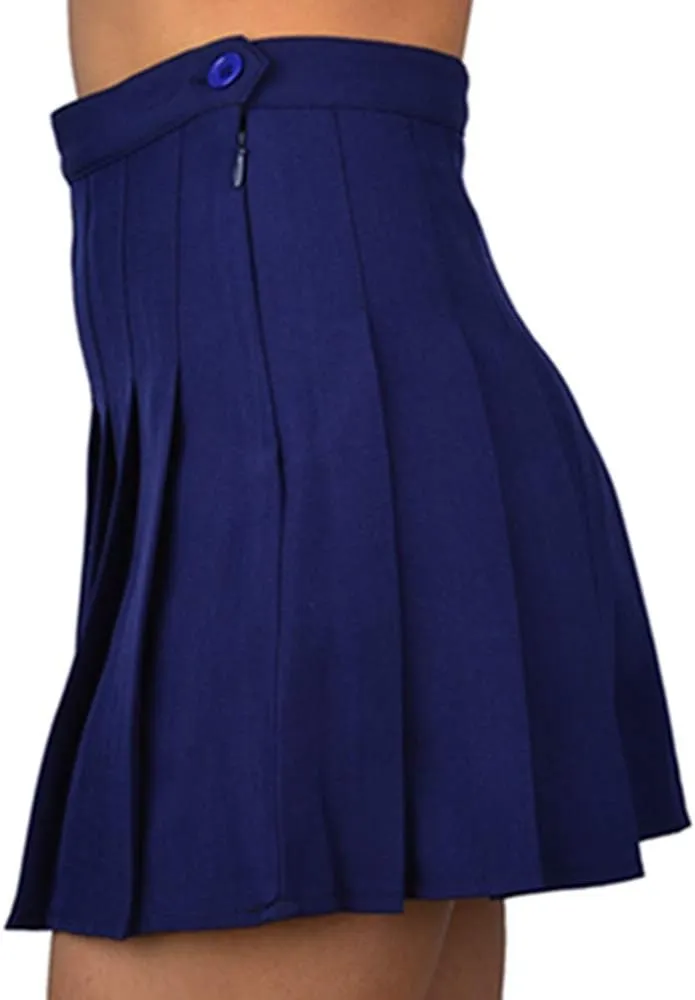 Women High-Waisted Pleated Mini Skirts with Soft Shorts Underneath