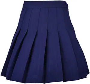 Women High-Waisted Pleated Mini Skirts with Soft Shorts Underneath