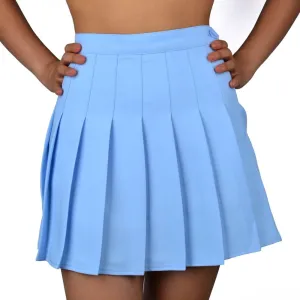 Women High-Waisted Pleated Mini Skirts with Soft Shorts Underneath