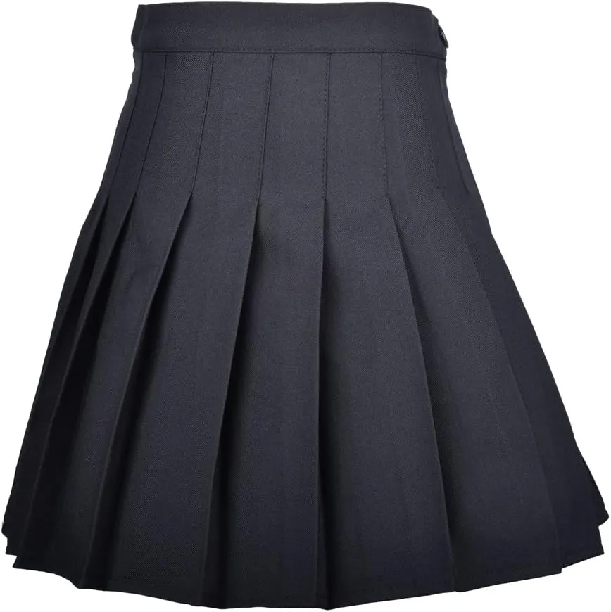Women High-Waisted Pleated Mini Skirts with Soft Shorts Underneath