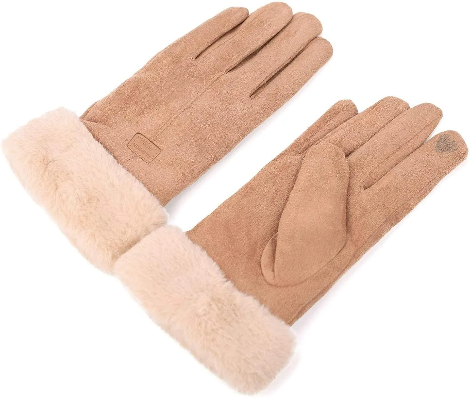 Women Winter Mitten Genuine Suede Leather Sheepskin Shearling Mittens Gloves Women Gloves Winter Suede