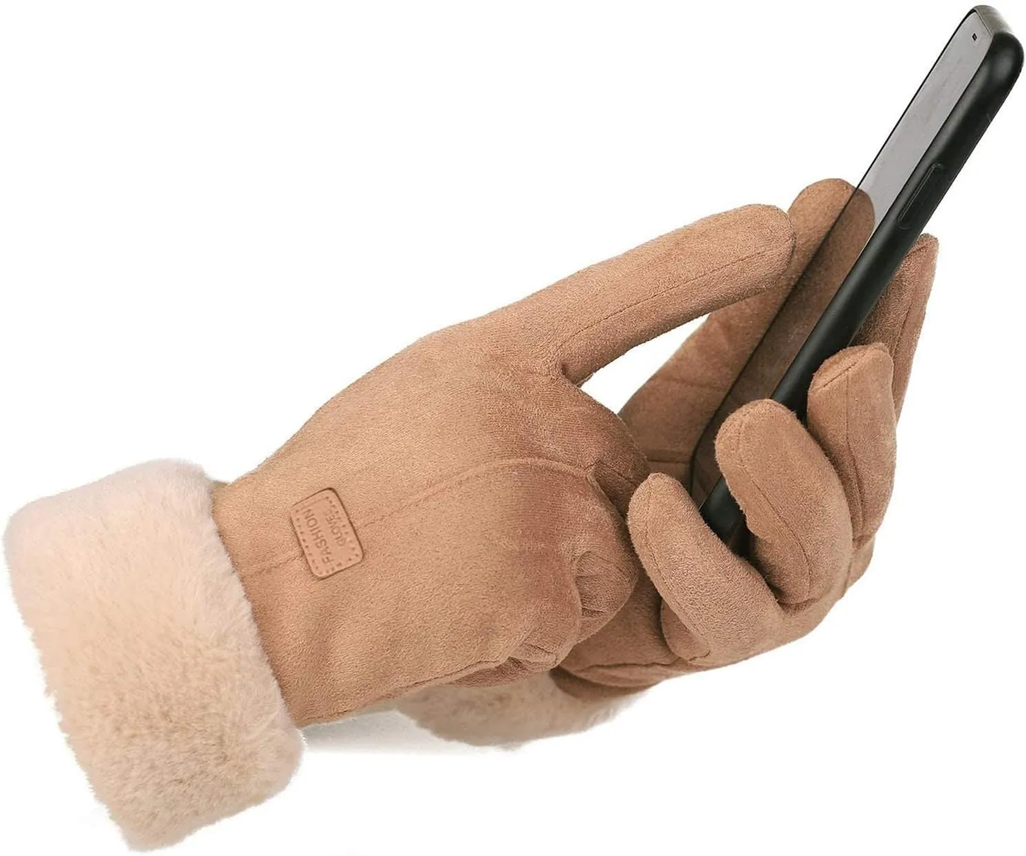Women Winter Mitten Genuine Suede Leather Sheepskin Shearling Mittens Gloves Women Gloves Winter Suede
