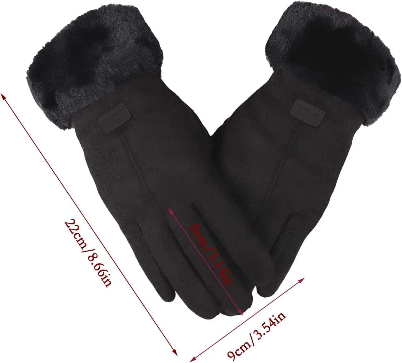 Women Winter Mitten Genuine Suede Leather Sheepskin Shearling Mittens Gloves Women Gloves Winter Suede