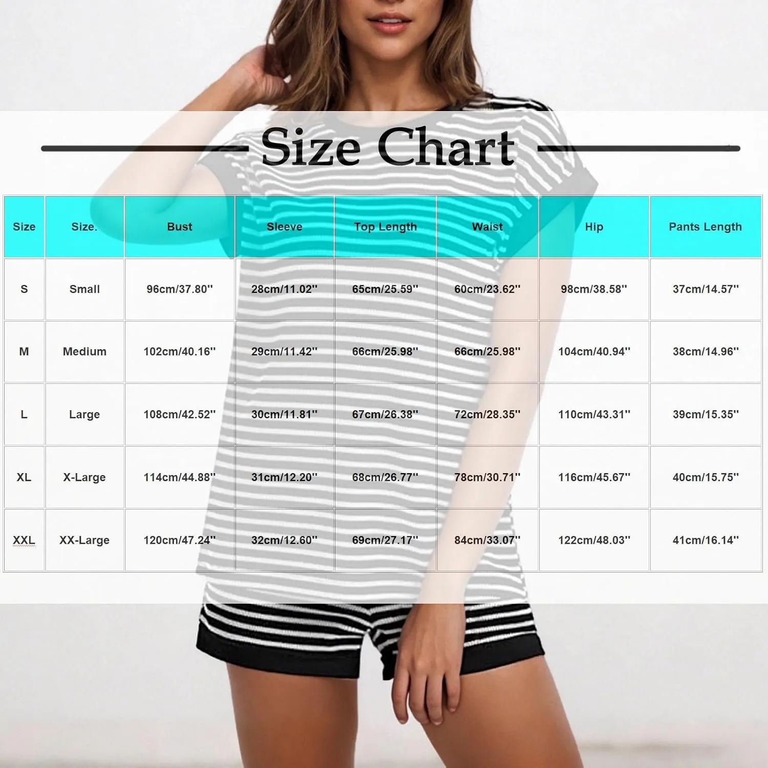 Womens 2 Piece Striped Knit Sets Summer Short Sleeve T Shirts Elastic High Waisted Shorts Trendy Casual Lounge Outfits
