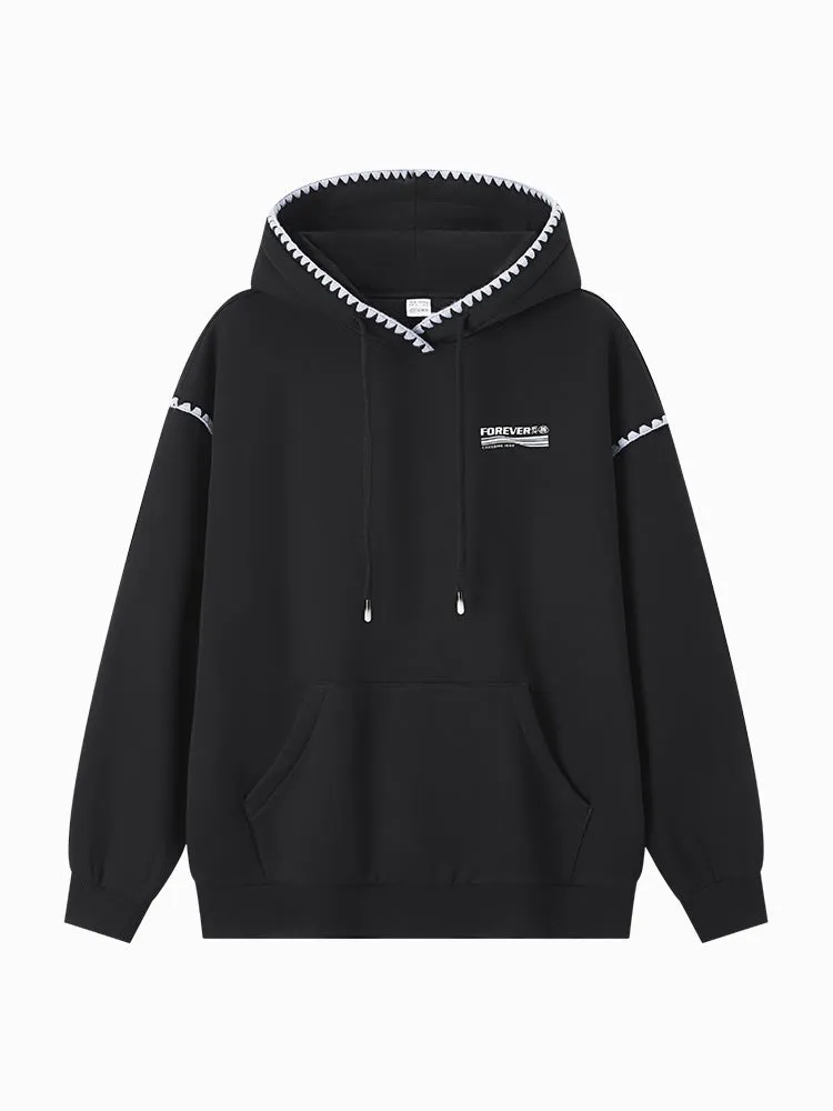 Women's cream white hooded sweatshirt
