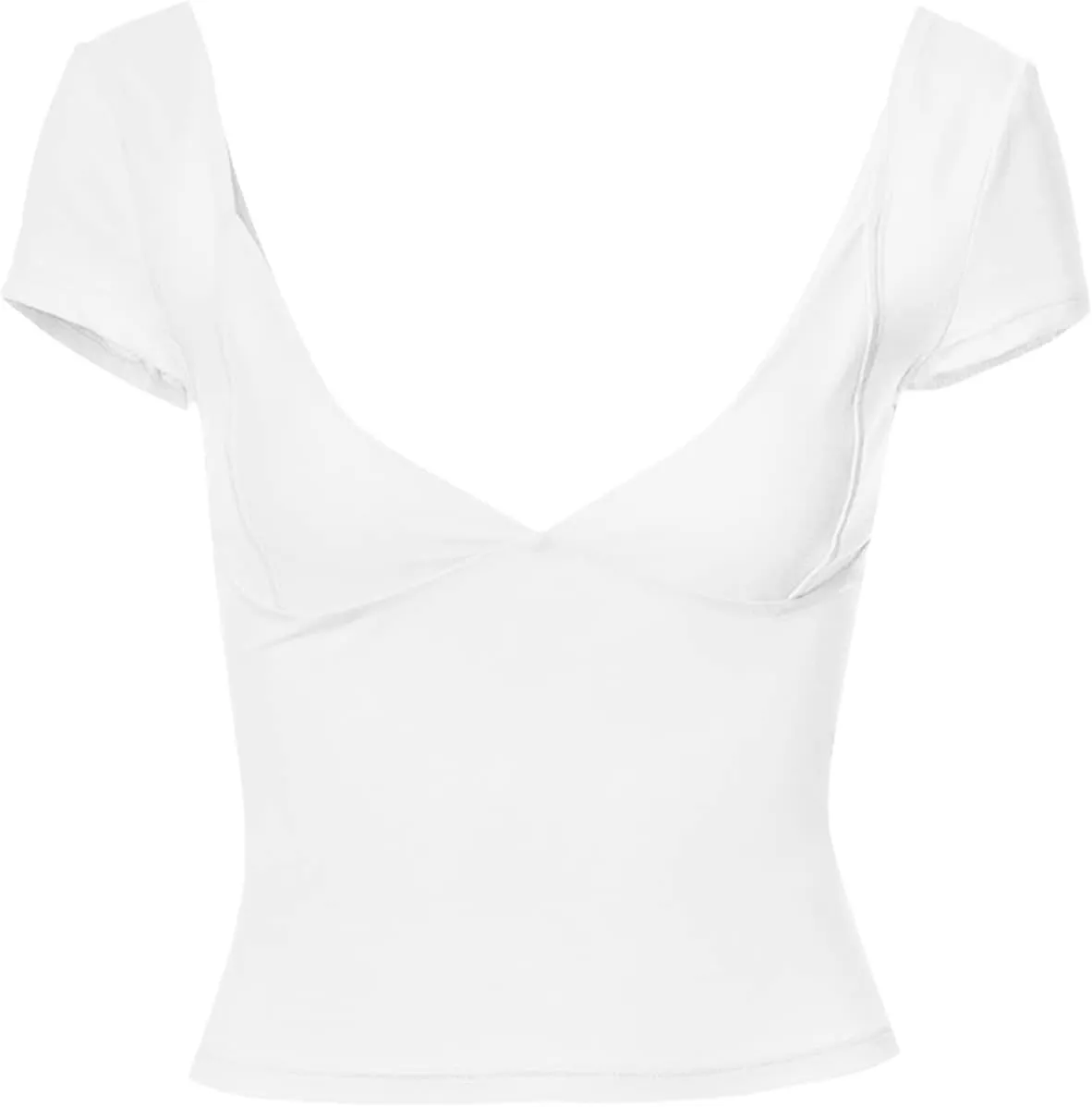 Womens Crop Tops Cami Deep V Neck Sexy Y2K Shirt Short Sleeve Backless Basic Summer Casual Tee Shirts Cami Crop Tops