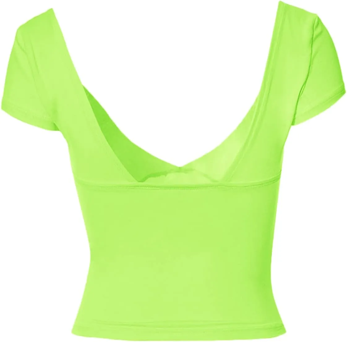 Womens Crop Tops Cami Deep V Neck Sexy Y2K Shirt Short Sleeve Backless Basic Summer Casual Tee Shirts Cami Crop Tops