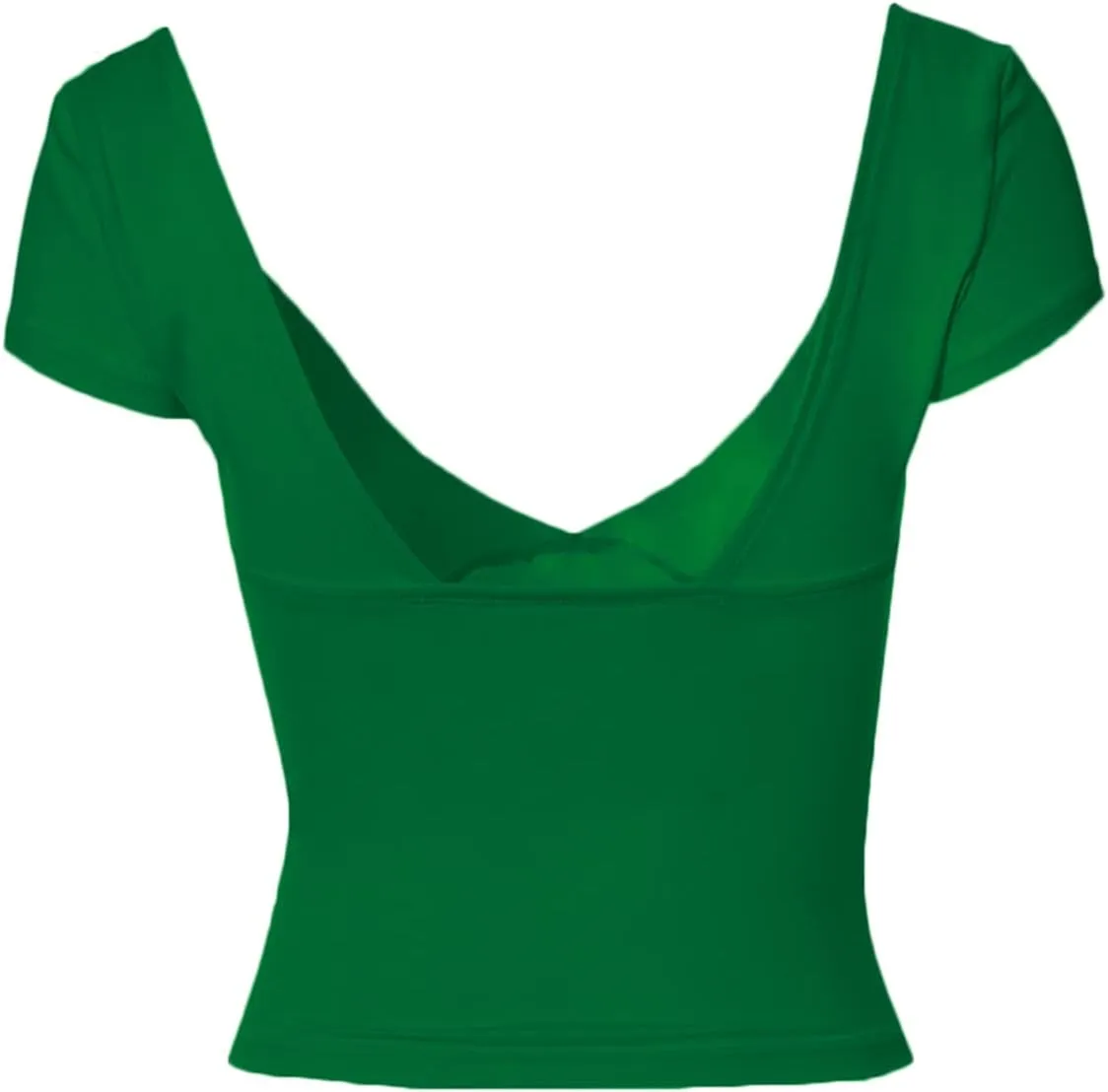 Womens Crop Tops Cami Deep V Neck Sexy Y2K Shirt Short Sleeve Backless Basic Summer Casual Tee Shirts Cami Crop Tops