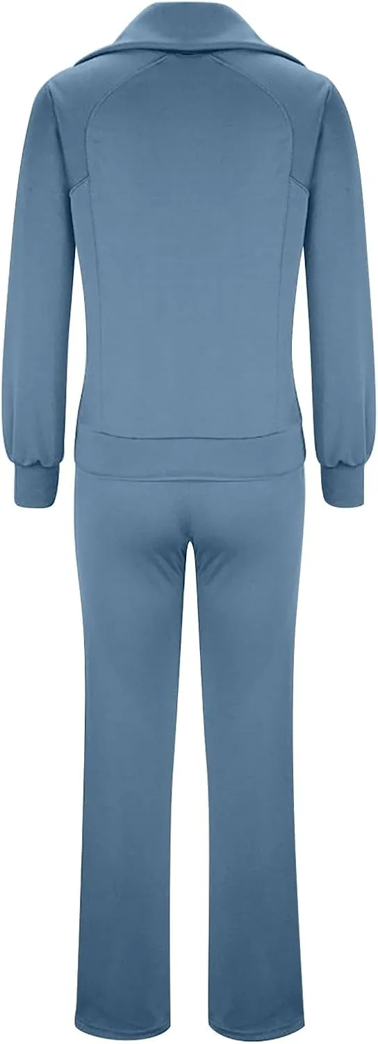 Womens Hooded 2 Piece Sweatsuit Set Trendy Half Zip Solid Tracksuit Outfits Outdoor Sports Casual Y2K Streetwear Sets