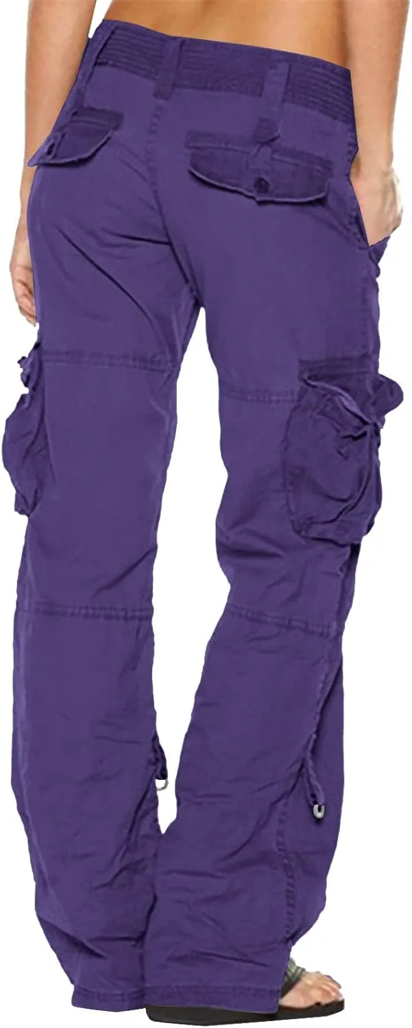 Women's Parachute Cargo Pants Y2K Trendy Teen Girls Baggy Wide Leg Hiking Pant Stretch Waist Casual Outdoor Trousers