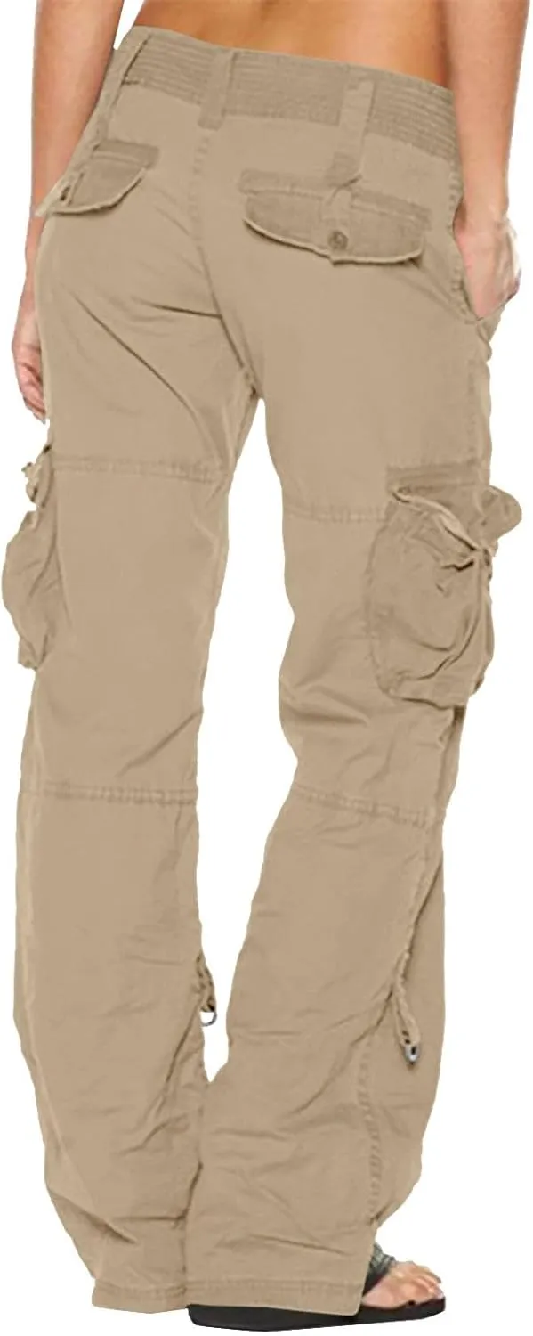 Women's Parachute Cargo Pants Y2K Trendy Teen Girls Baggy Wide Leg Hiking Pant Stretch Waist Casual Outdoor Trousers