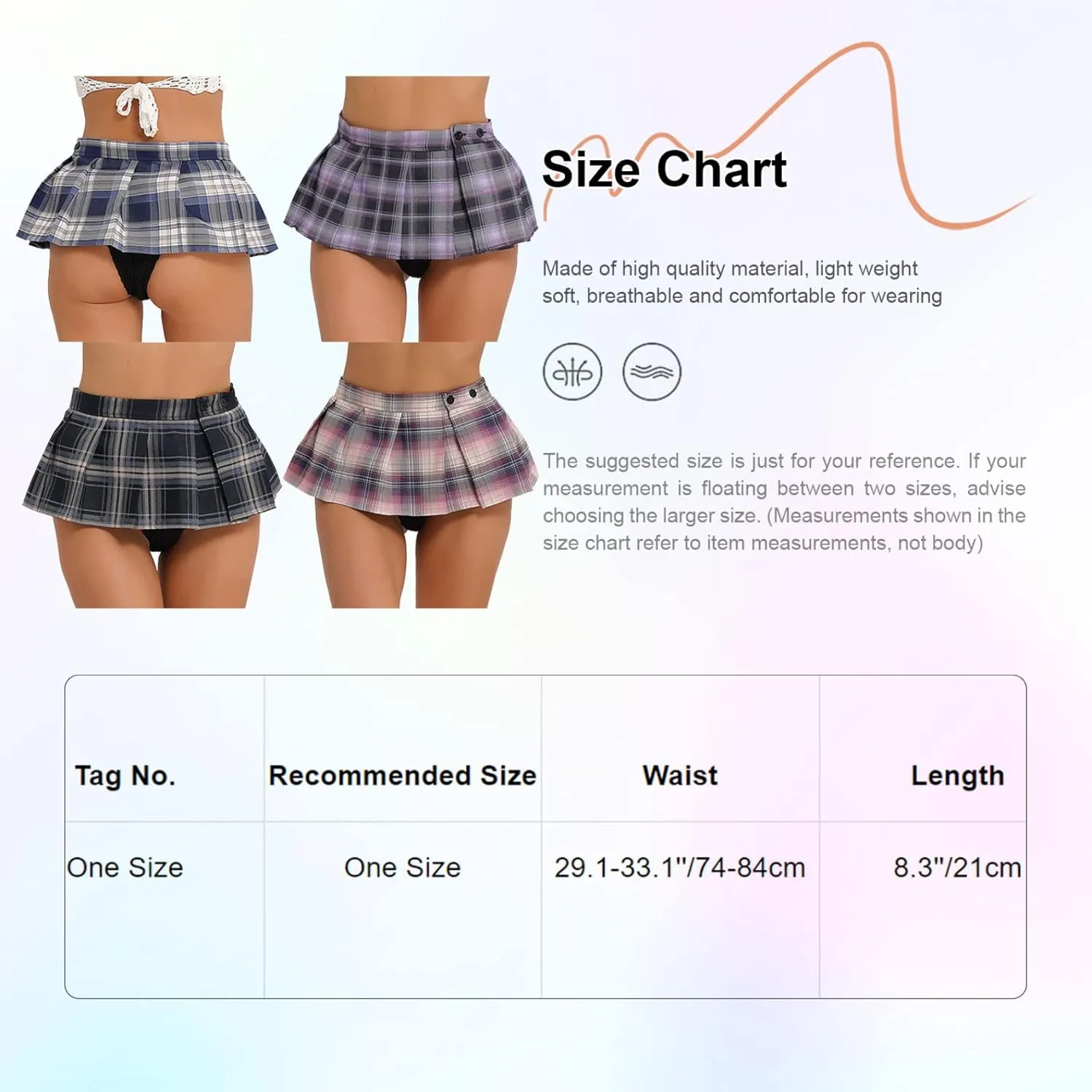 Women's Plaid Schoolgirl Short Skirt Bodycon Club Lingerie Pleated Mini Skirts Dancing Skirt