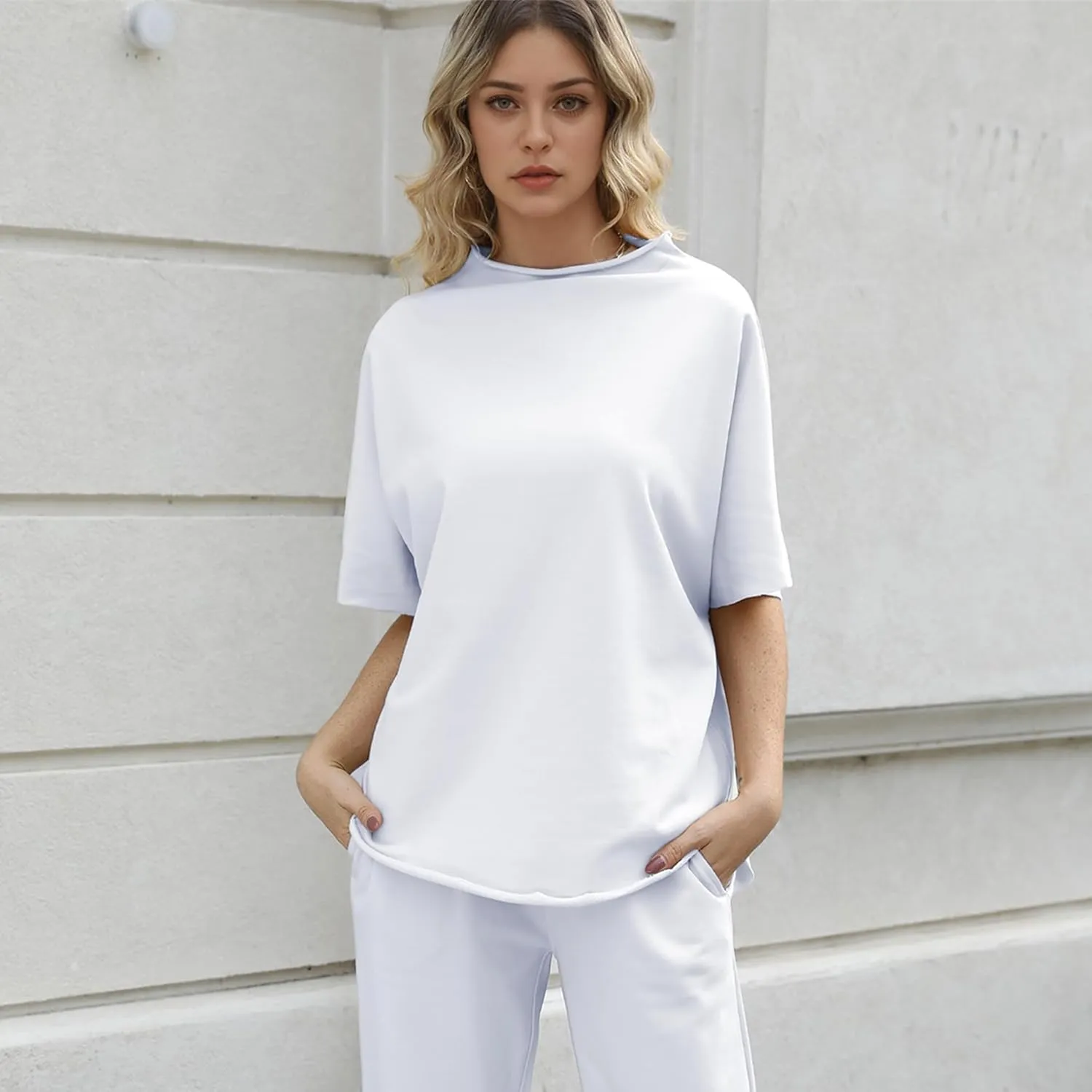 Womens Tops Batwing Sleeve Mock Neck T Shirts Oversized Tees Maternity Workout Casual Blouses Trendy Y2K Outfits