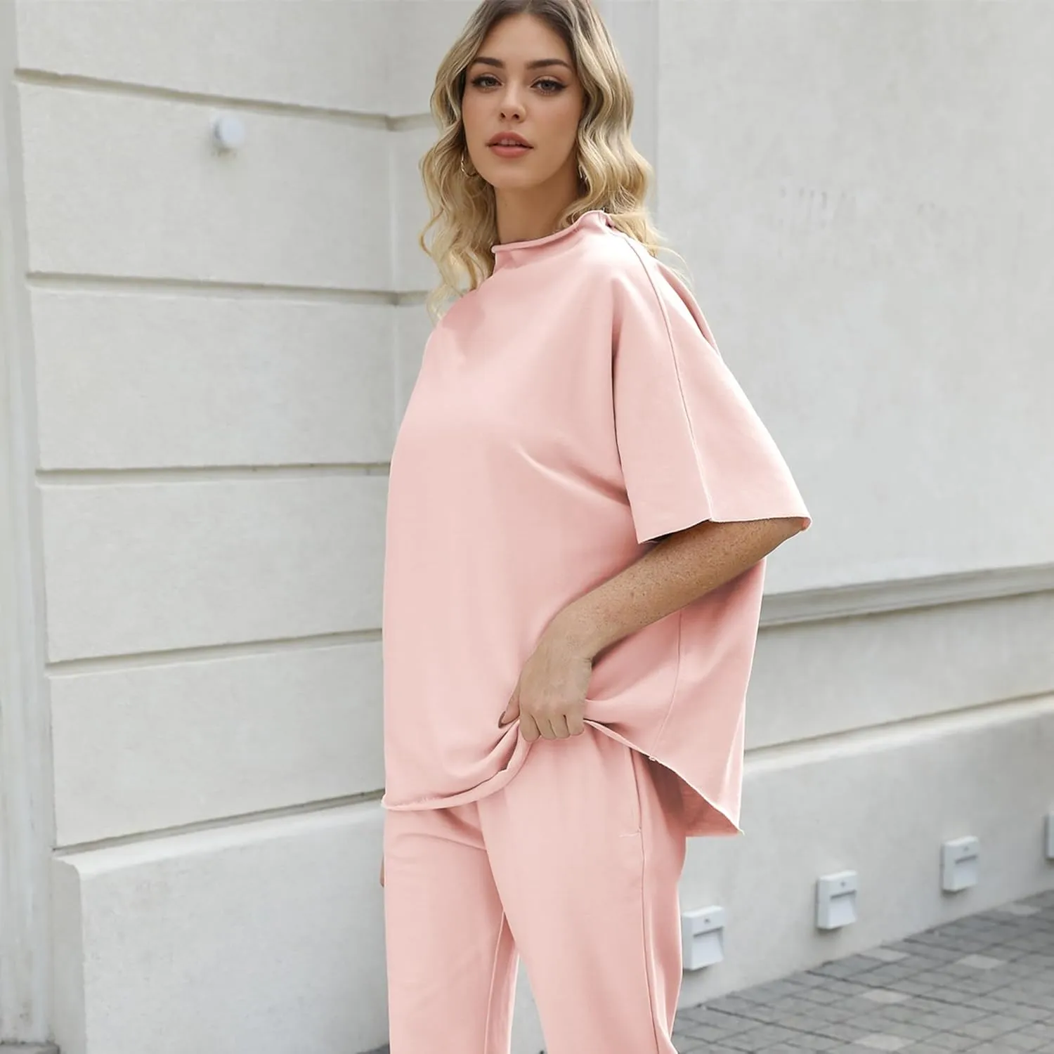 Womens Tops Batwing Sleeve Mock Neck T Shirts Oversized Tees Maternity Workout Casual Blouses Trendy Y2K Outfits
