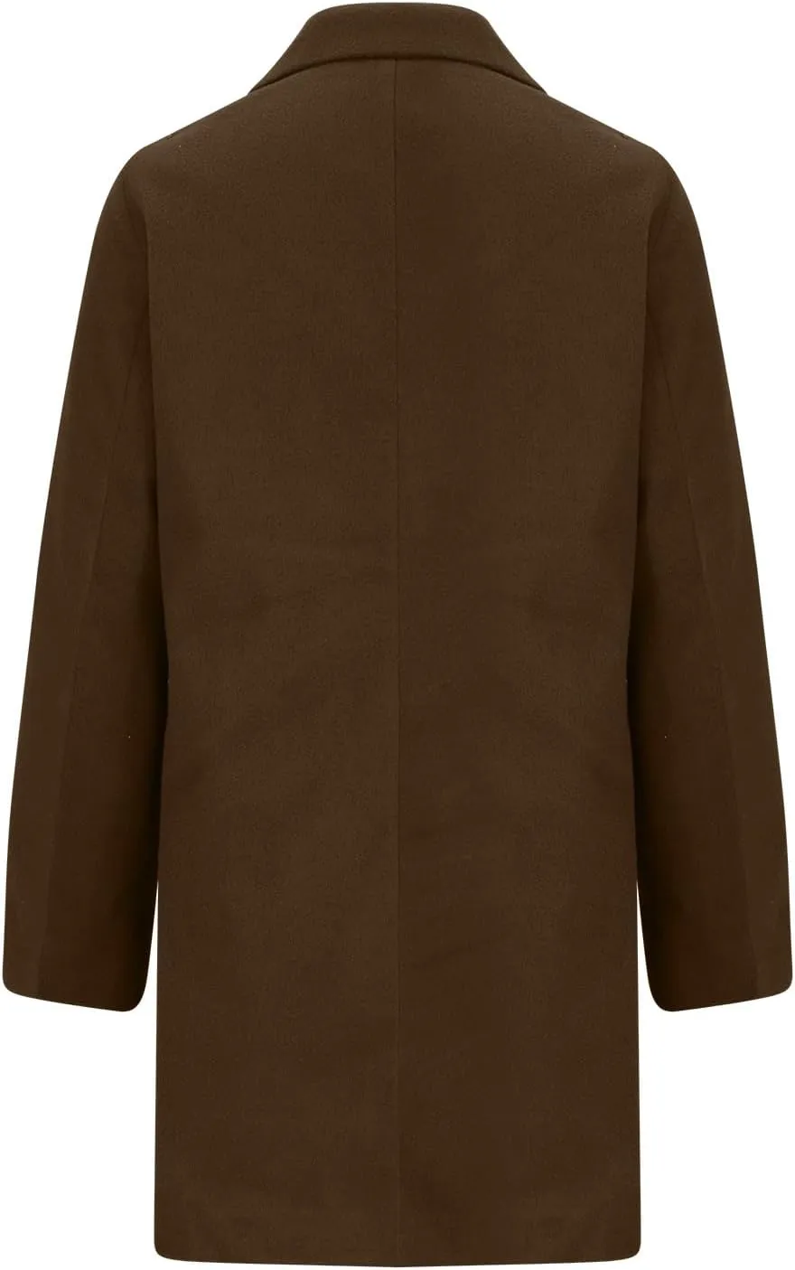 Women's Winter Double Breasted Pea Coat Wool Blend Long Sleeve Notch Lapel Casual Long Trench Coat Open Front Jacket