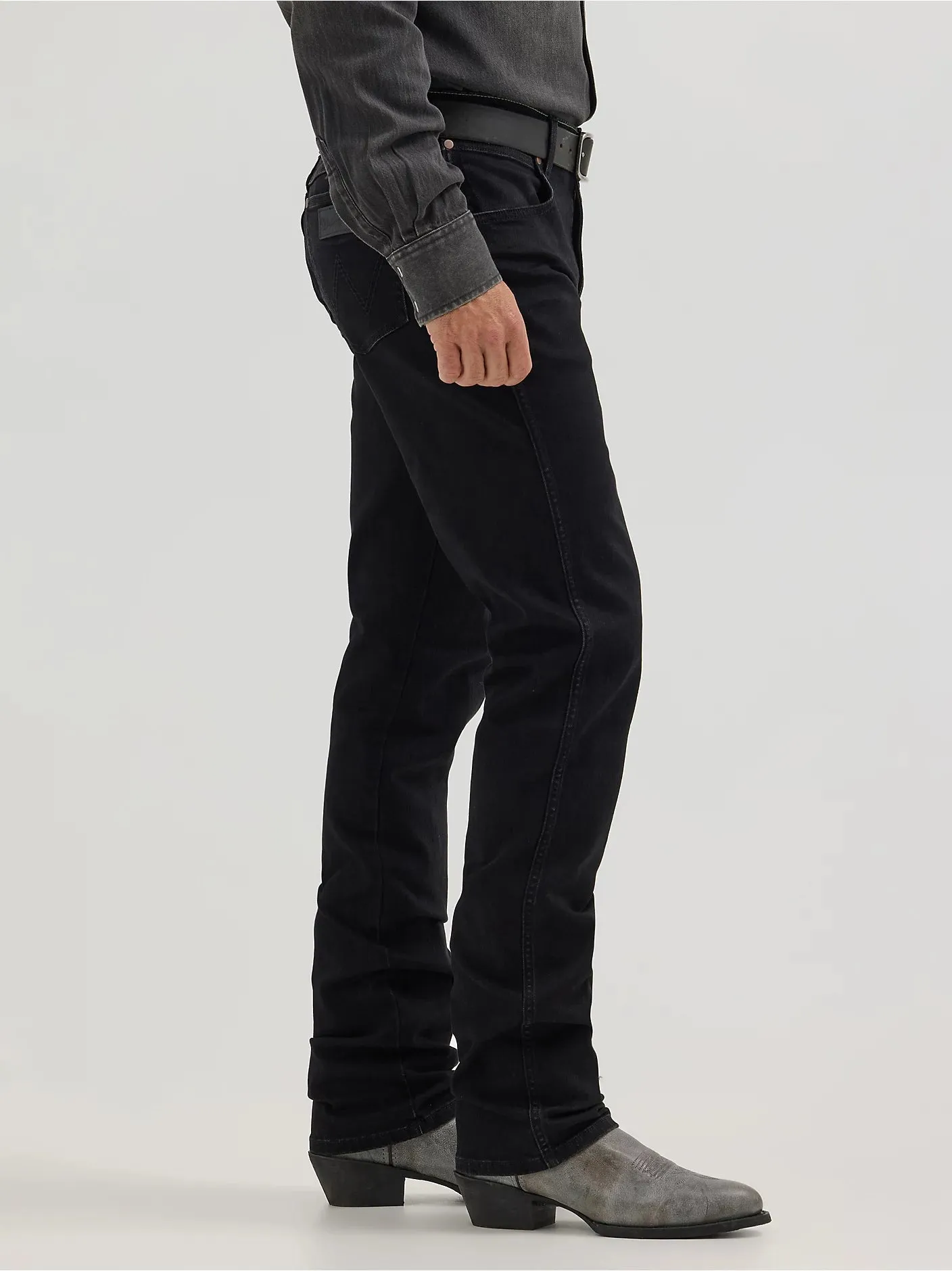 WRANGLER RETRO BLACK SLIM STRAIGHT FIT JEANS
